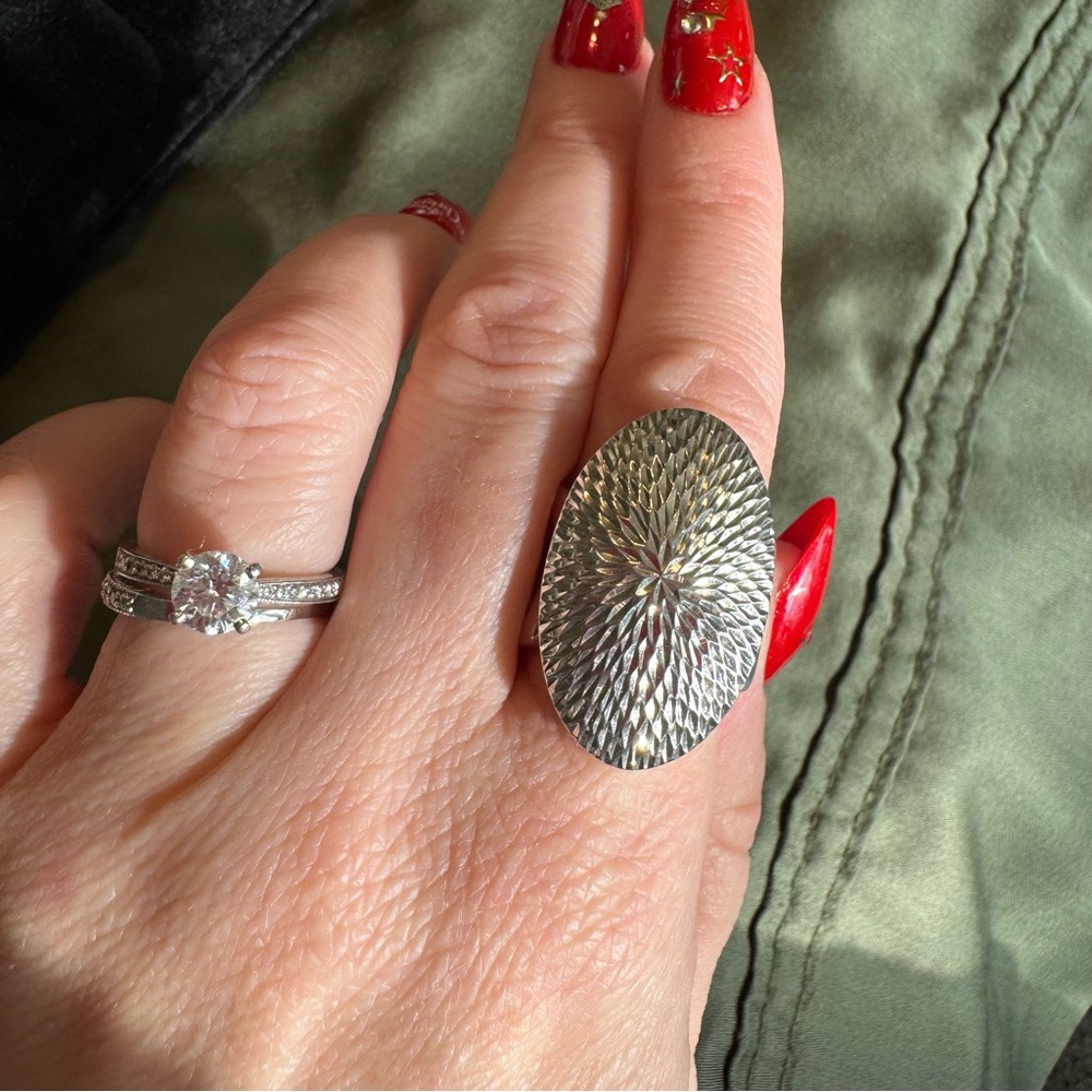 Sterling Silver Statement Ring size 7